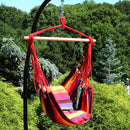 Sunnydaze Outdoor Hanging Hammock Chair Swing with 2 Cushions