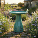 Sunnydaze Glazed Ceramic Outdoor Bird Bath
