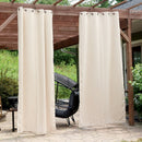 Sunnydaze Beige Outdoor Room Darkening Curtains