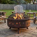 Sunnydaze Cosmic Large Outdoor Fire Pit with Spark Screen