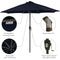 Sunnydaze 9' Solar Sunbrella Umbrella with Push-Button Tilt and Crank