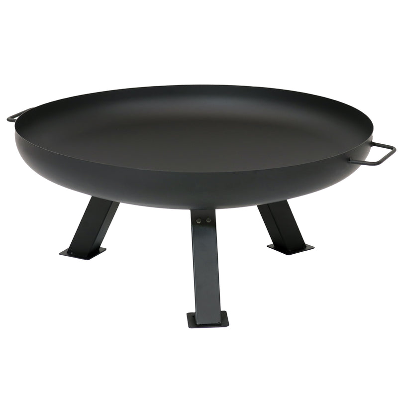 Sunnydaze Black Rustic Steel Fire Pit Bowl with Cover - 29.25"