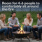 Sunnydaze Raised Cast Iron Fire Pit Bowl with Steel Finish - 22" Diameter
