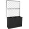 Sunnydaze 3-Section Wicker Planter Box - Black