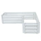 Sunnydaze Galvanized Steel L-Shaped Raised Garden Bed