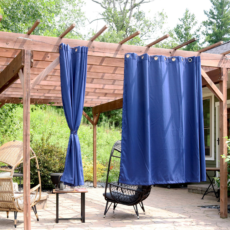 Sunnydaze Outdoor Blackout Curtain Panels with Grommet Top