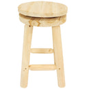 Sunnydaze Backless Wooden Swivel Counter-Height Stool - 23.75" H