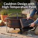 Sunnydaze Cauldron Outdoor Wood-Burning Fire Pit with Spark Screen