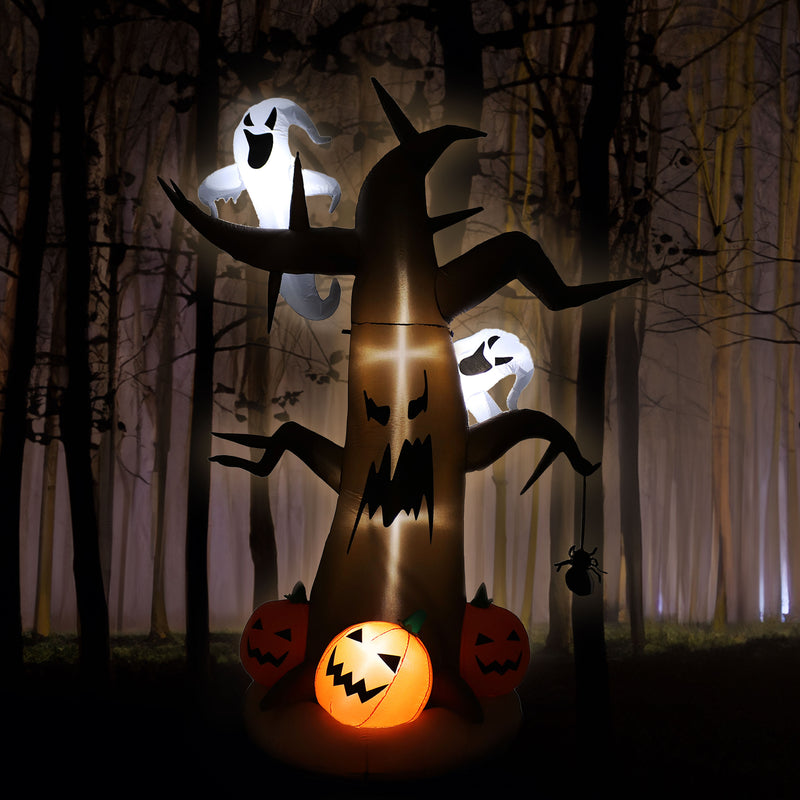 Sunnydaze Haunted Forest Halloween Inflatable Yard Decoration - 8' H