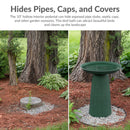 Sunnydaze Gleeful Garden Metal Outdoor Bird Bath - UV-Resistant Finish