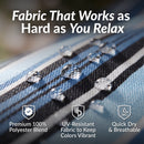 Sunnydaze 2-Person Quilted Fabric Double Hammock with Pillow