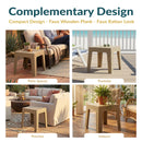 Sunnydaze Outdoor Square Plastic Adirondack Patio Side Table