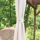 Sunnydaze Beige Outdoor Room Darkening Curtains