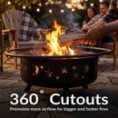 Sunnydaze Cosmic Large Outdoor Fire Pit with Spark Screen