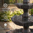 Sunnydaze 4-Tier Grand Courtyard Outdoor Water Fountain - 80" H