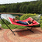 Sunnydaze Quilted Fabric 2-Person Hammock with Pillow and Stand