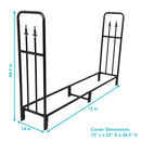 Sunnydaze 6' Fireplace Log Storage Rack and Cover Set