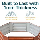 Sunnydaze Galvanized Steel Raised Garden Bed - Hexagon - 40.5"