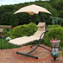 Sunnydaze Floating Chaise Lounge Chair with Canopy