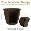 Sunnydaze Anjelica Polyresin Large Round Outdoor Planter