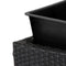 Sunnydaze 3-Section Wicker Raised Planter Box - Black