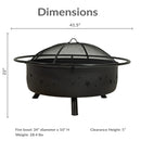 Sunnydaze Cosmic 42" Large Outdoor Fire Pit