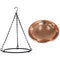 Sunnydaze Hand-Hammered Hanging Copper Bird Bath or Bird Feeder