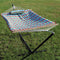 Sunnydaze Rope Hammock with 12' Steel Stand, Pad, and Pillow