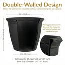 Sunnydaze Anjelica Polyresin Large Round Outdoor Planter