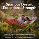 Sunnydaze 2-Person Quilted Fabric Double Hammock with Pillow