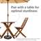 Sunnydaze Heavy-Duty Cast Iron Patio Umbrella Base Stand - 18" Diameter