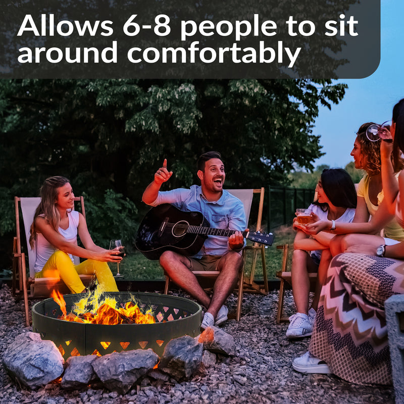 Sunnydaze 36" Heavy-Duty Metal Campfire Ring