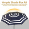 Sunnydaze 9' Solar LED Outdoor Patio Umbrella with Tilt and Crank