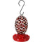 Sunnydaze Red Mosaic Flower Hummingbird Feeder - 7-Inch