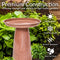 Sunnydaze Gleeful Garden Metal Outdoor Bird Bath - UV-Resistant Finish