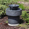 Sunnydaze Tranquil Streams 2-Tier Outdoor Fountain with LED Lights - 20"