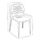 Sunnydaze Matisse Plastic Outdoor Dining Chair