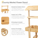 Sunnydaze Country Market Flower Cart Display Stand - 49.25” H