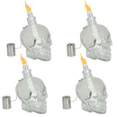 Sunnydaze Grinning Skull Glass Tabletop Torches