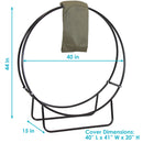 Sunnydaze Firewood Log Hoop Cover - Size & Color Options