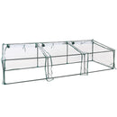 Sunnydaze Mini Slanted Cloche Greenhouse with Zippered Doors - Clear