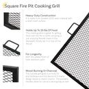 Sunnydaze X-Marks Square Fire Pit Grill Grate