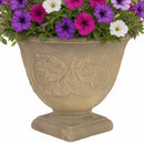 Sunnydaze Darcy Polyresin Outdoor Pedestal Planter Urn - 16"