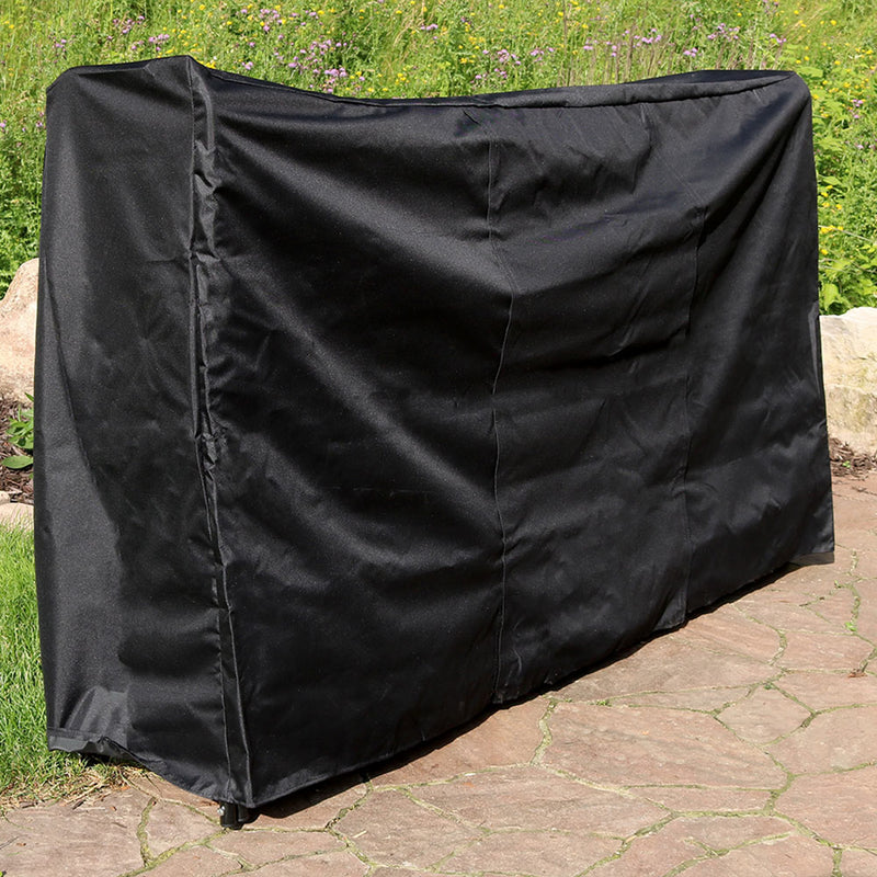 Sunnydaze Outdoor Firewood Log Rack Cover - Black