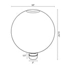 Sunnydaze 10-Inch Solar Glass Gazing Garden Globe