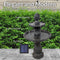 Sunnydaze 2-Tier Solar Outdoor Water Fountain with Battery Backup