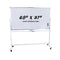 Sunnydaze Double-Sided Rolling Magnetic Whiteboard - 77" H