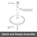 Sunnydaze Heavy-Duty Cast Iron Patio Umbrella Base Stand - 18" Diameter