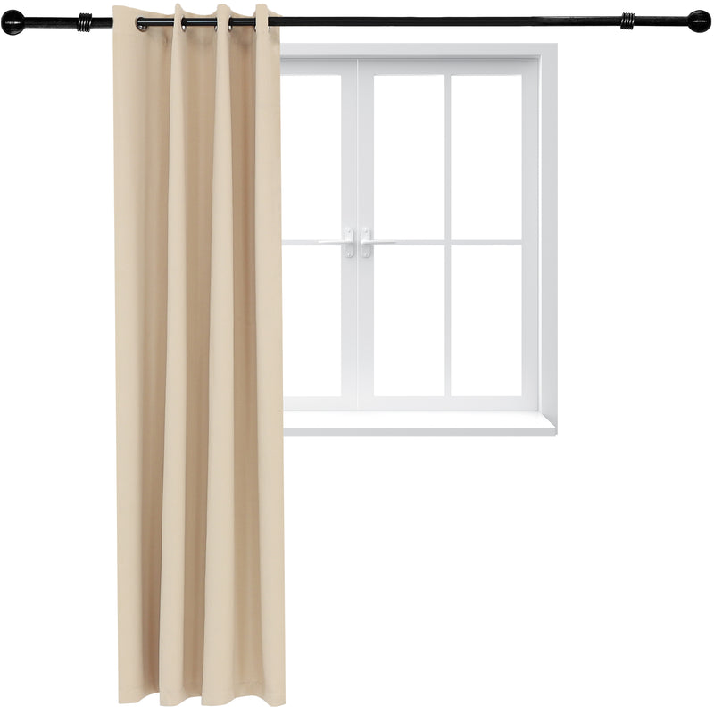 Sunnydaze Beige Outdoor Room Darkening Curtains