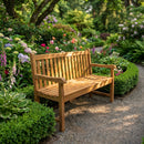 Sunnydaze 2-Person Teak Patio Bench for Outside